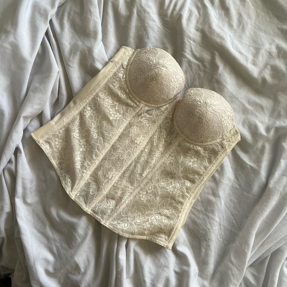 cream corset top
